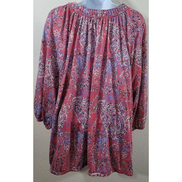 Avenue Pink Purple White Pleated Boat Collar Tie 22 24 Lightweight Soft Stretchy - Picture 2 of 8